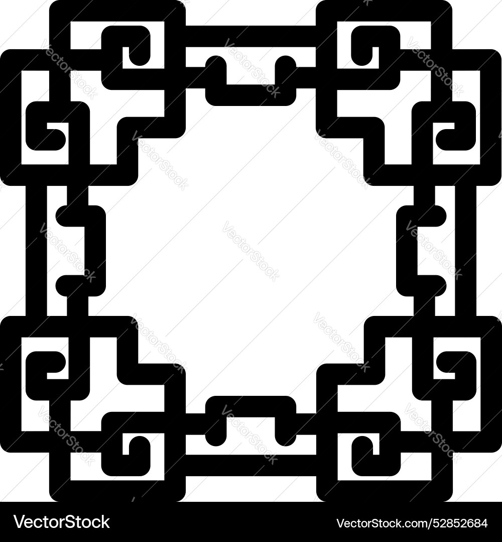 Square frame is creating a geometric shape Square frame is creating a geometric shape vector image