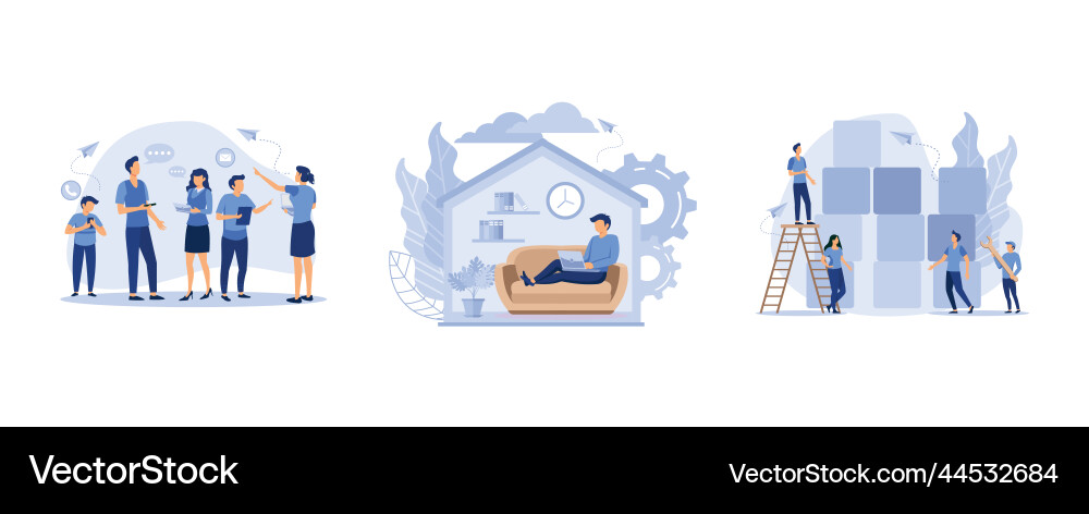 Symbol of teamwork cooperation partnership work Vector Image