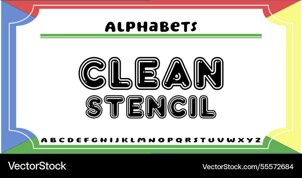 Text effects with editable colors and abstract vector image