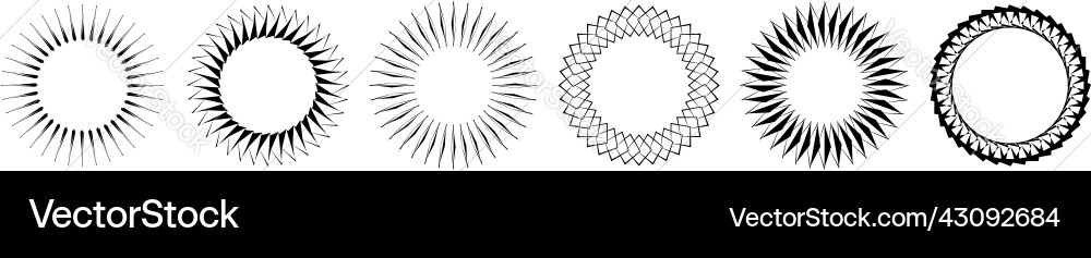 Thin line round circular mandala motif pattern Thin line round circular mandala motif pattern vector image