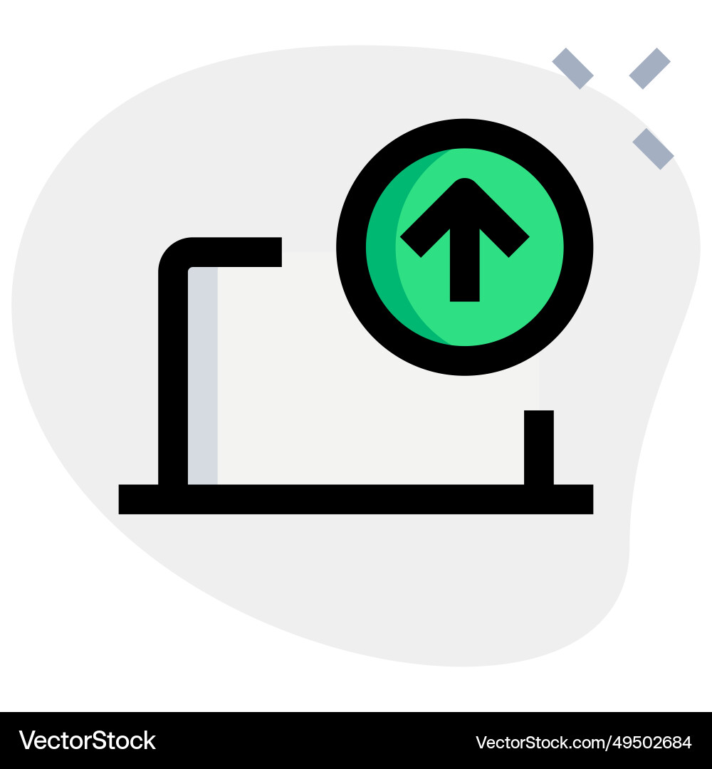 Uploading data from a laptop to another device vector image