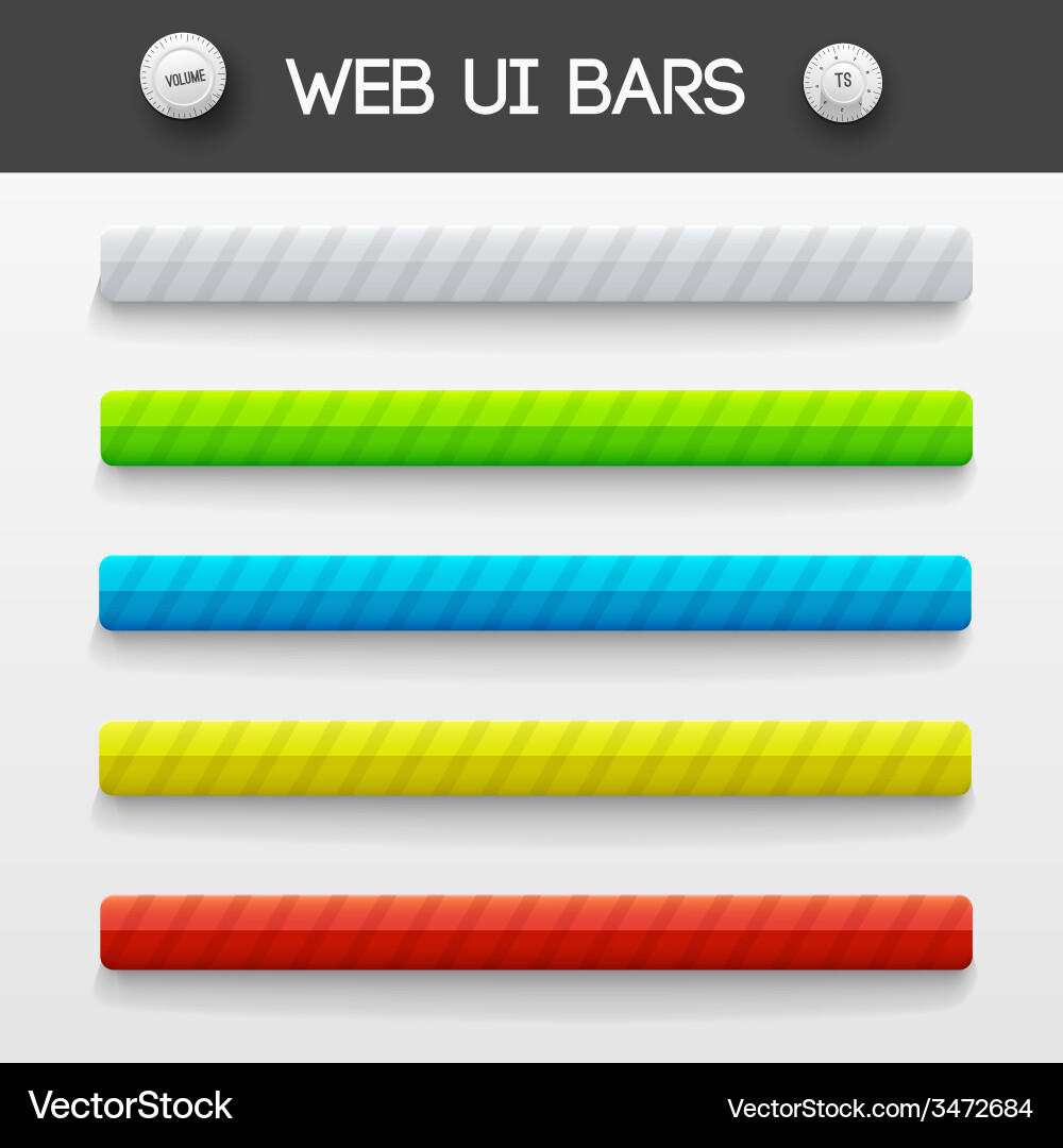 Web interface ui elements vector image