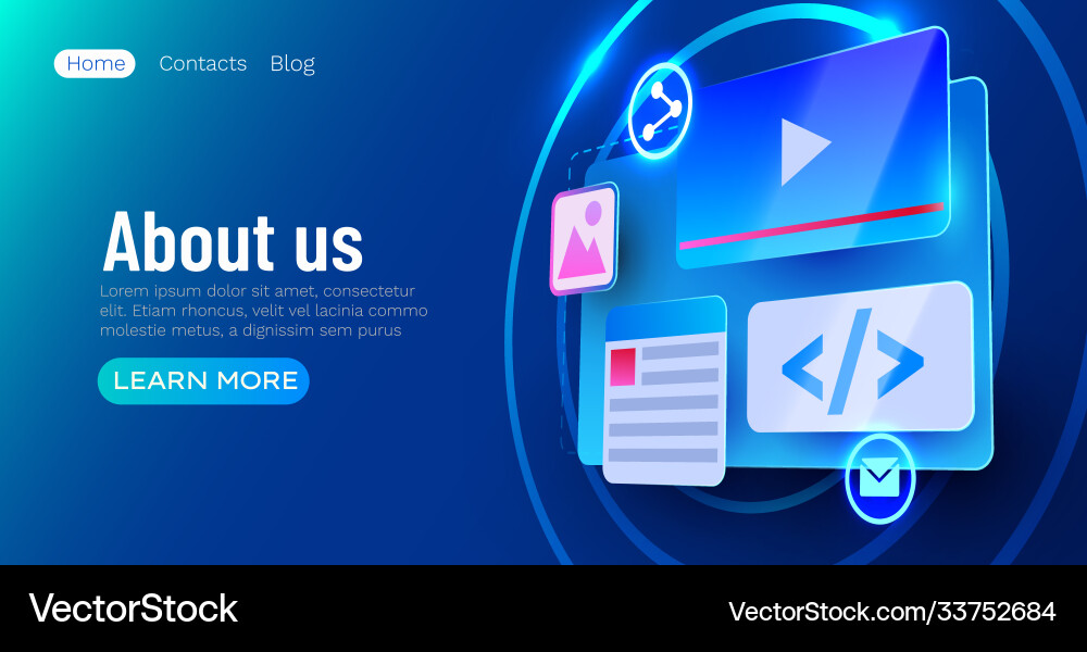 Website ui element banner Entwicklung Website ui element banner Entwicklung vektorbild