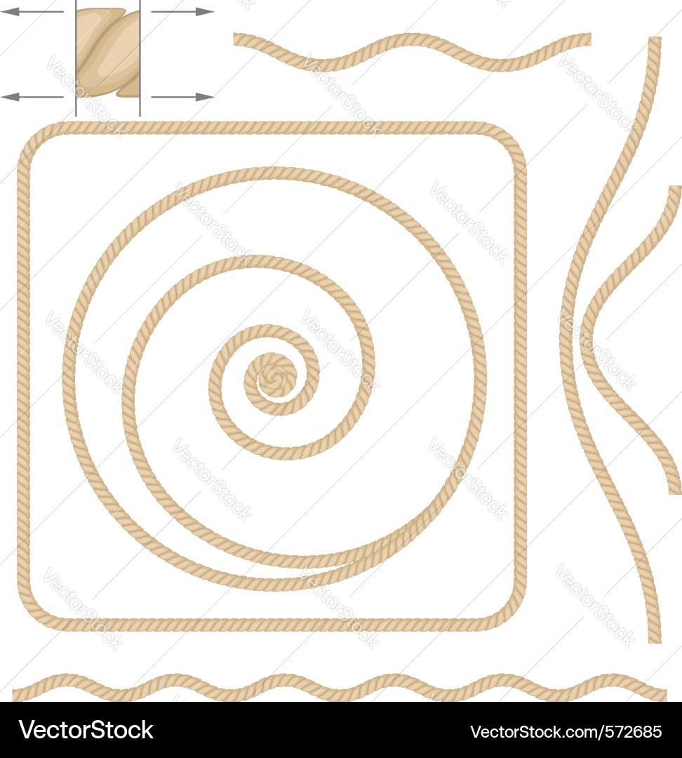 Abstract Beige Rope Patterns Vector Image