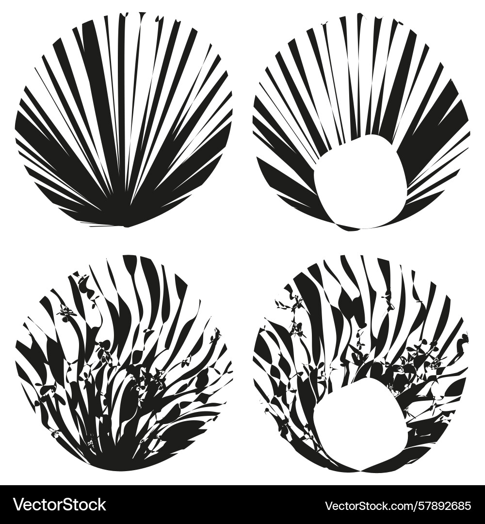 Abstract textured shapes brush stroke pattern vector image