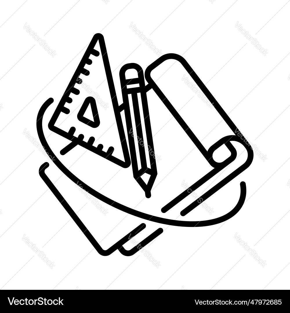 Art drawing tool icon design in line style Art drawing tool icon design in line style vector image