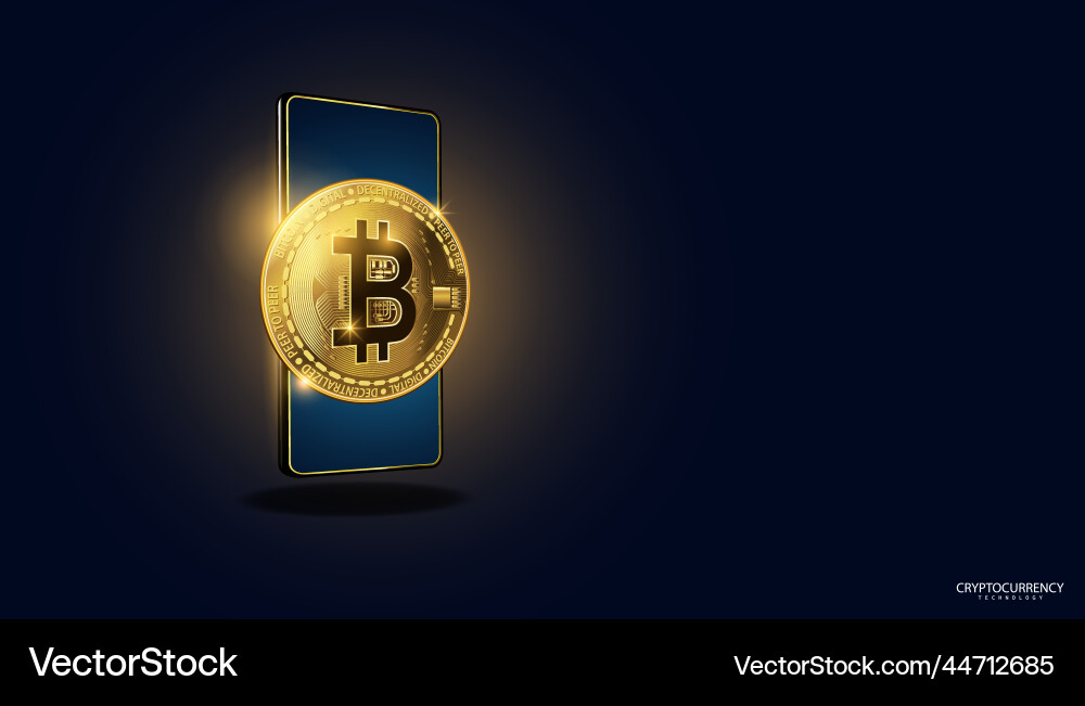 Bitcoin image in the background decentralized Bitcoin image in the background decentralized Vector Image