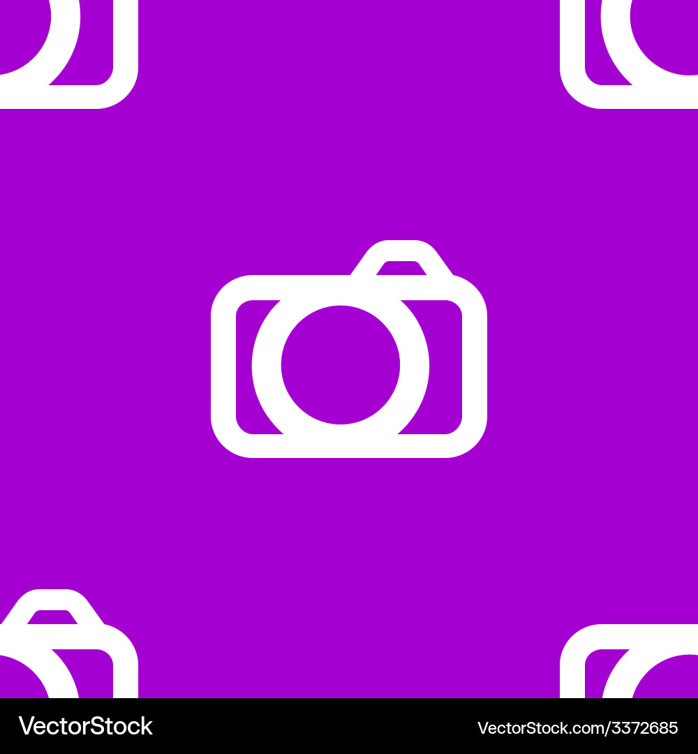 Camera web icon flat design seamless pattern vector image