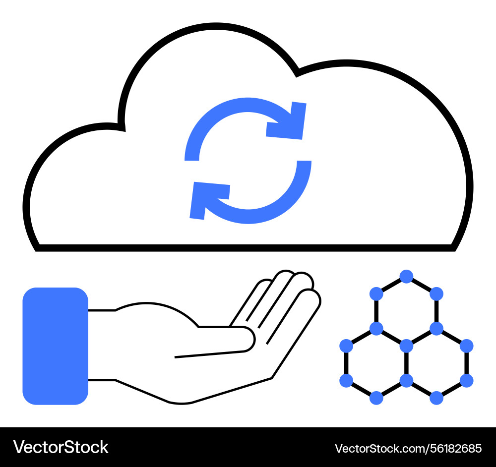 Cloud computing with data sharing and connection Cloud computing with data sharing and connection vector image