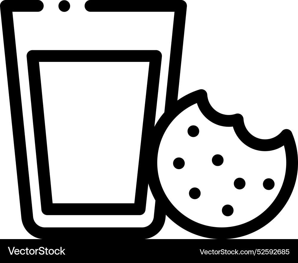 Cookies icon thin linear style design isolated Cookies icon thin linear style design isolated vector image