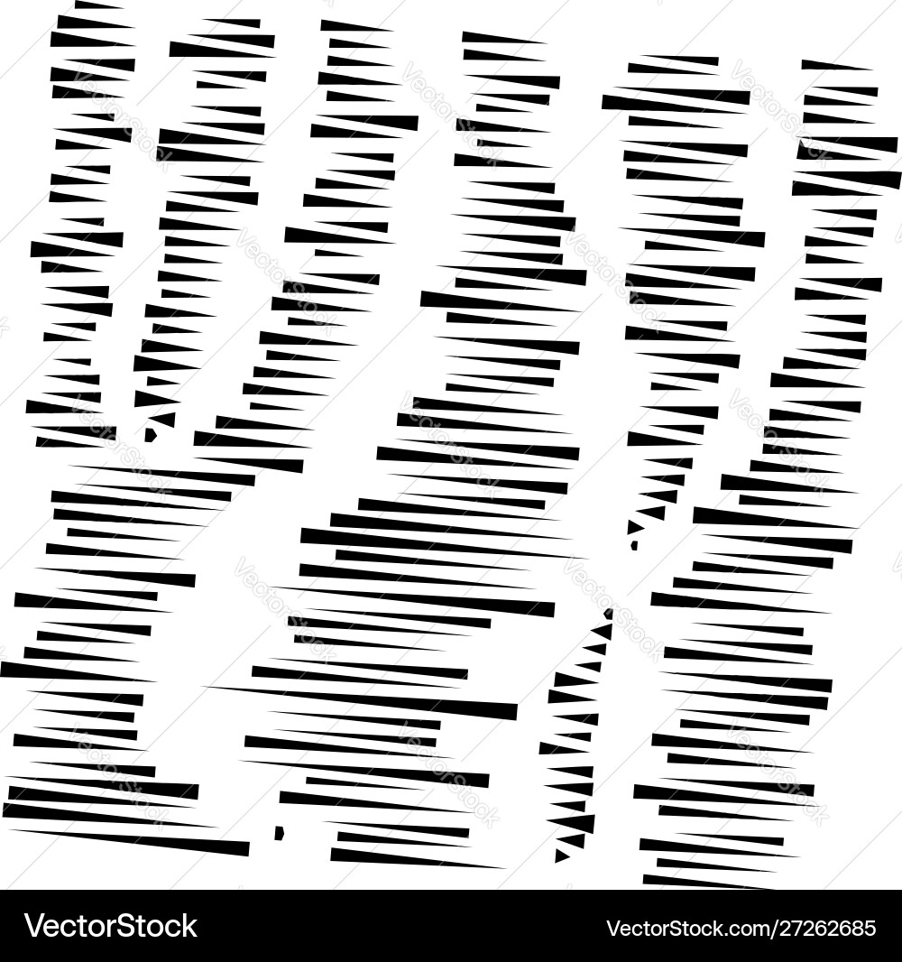 Dashed irregular lines segment horizontal stripes Vector Image