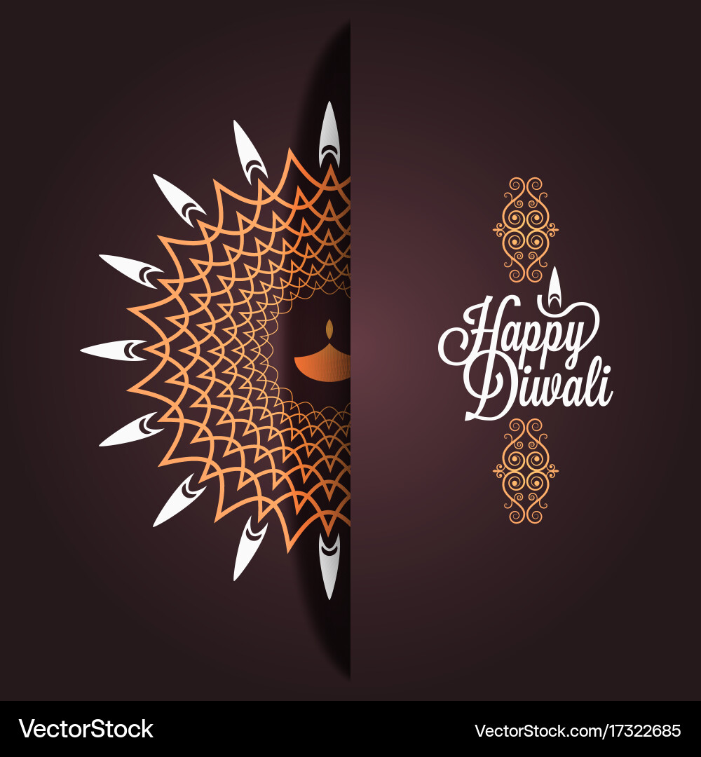 Diwali Vintage Card Background vector image