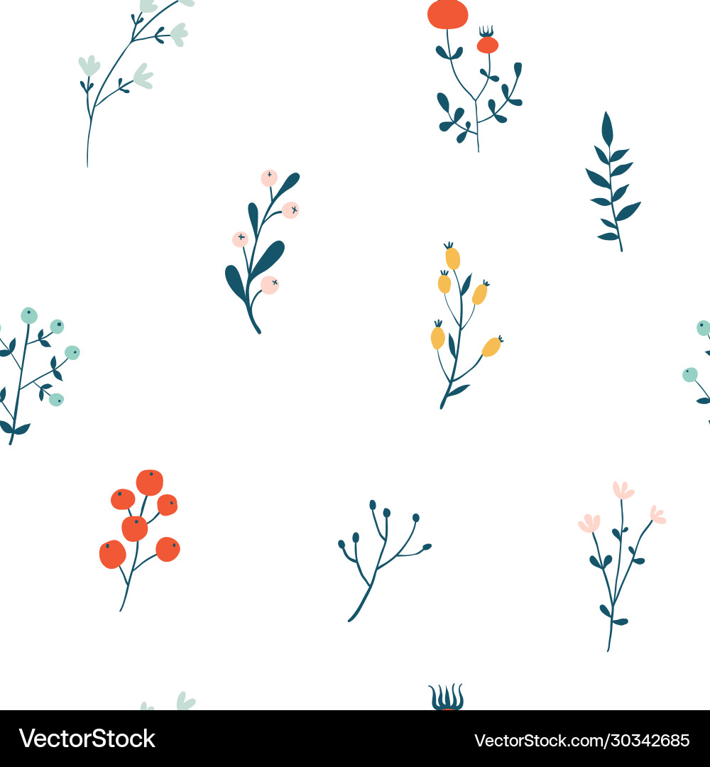 Flower simple minimalistic seamless pattern Flower simple minimalistic seamless pattern Vector Image