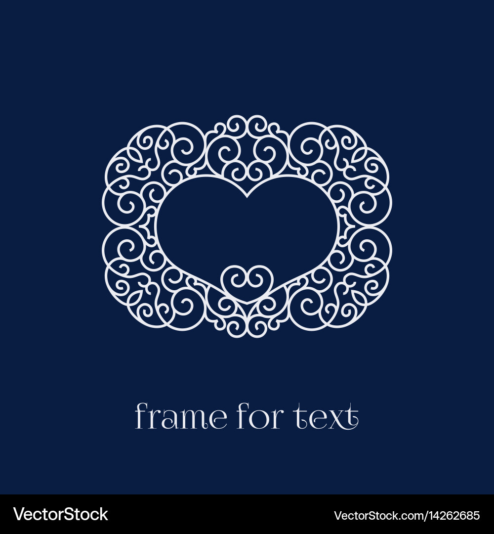 Frame for text vector image