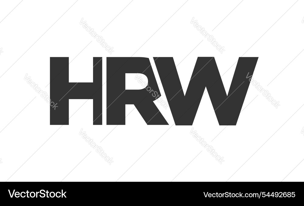 Hrw logo design template with strong and modern Vector Image