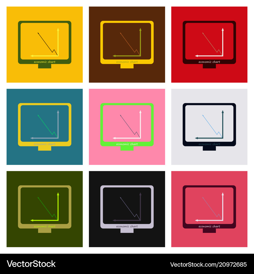 Interactive Whiteboard with Arrows and Lines vector image