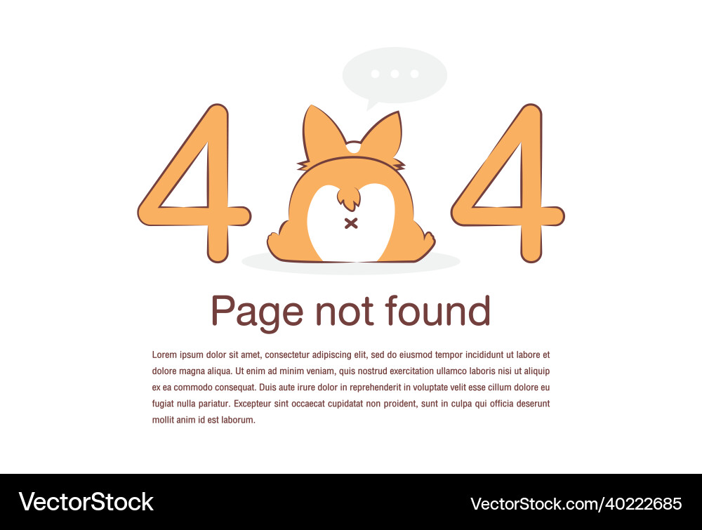 Internet network warning 404 error page or file Internet network warning 404 error page or file Vector Image