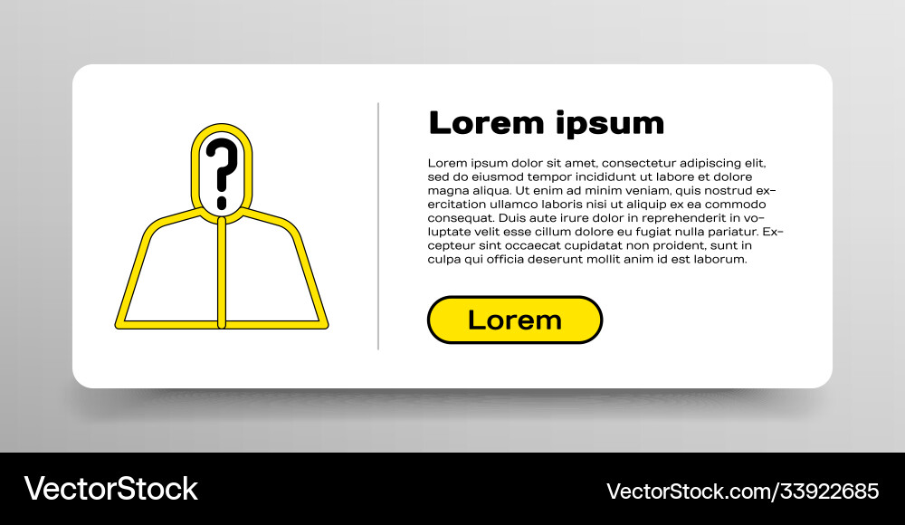 Line anonymous man with question mark icon Line anonymous man with question mark icon Vector Image