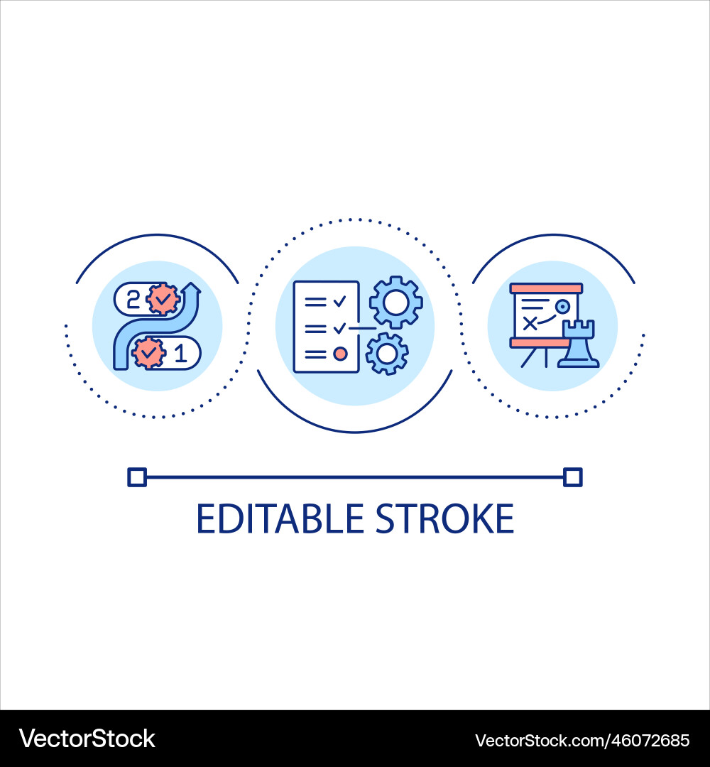 Plan optimization loop concept icon Plan optimization loop concept icon Vector Image