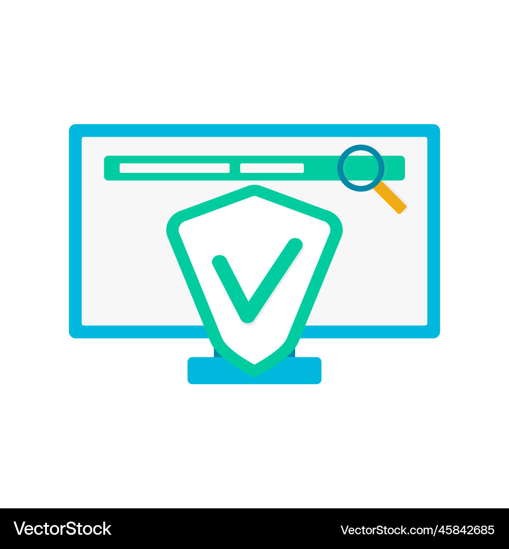 Safe searching virtual private network icon Safe searching virtual private network icon Vector Image