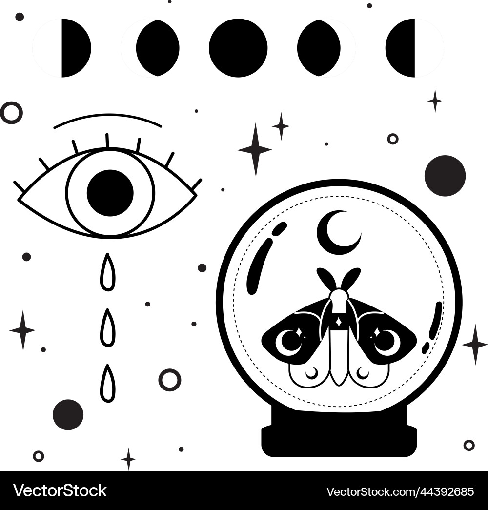 Seamless pattern background with esoterism icons vector image