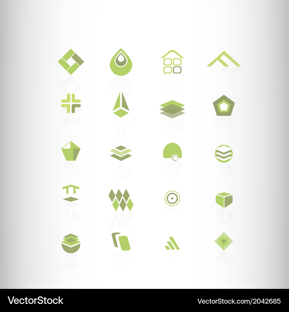 Symbol elements set for web design vector image