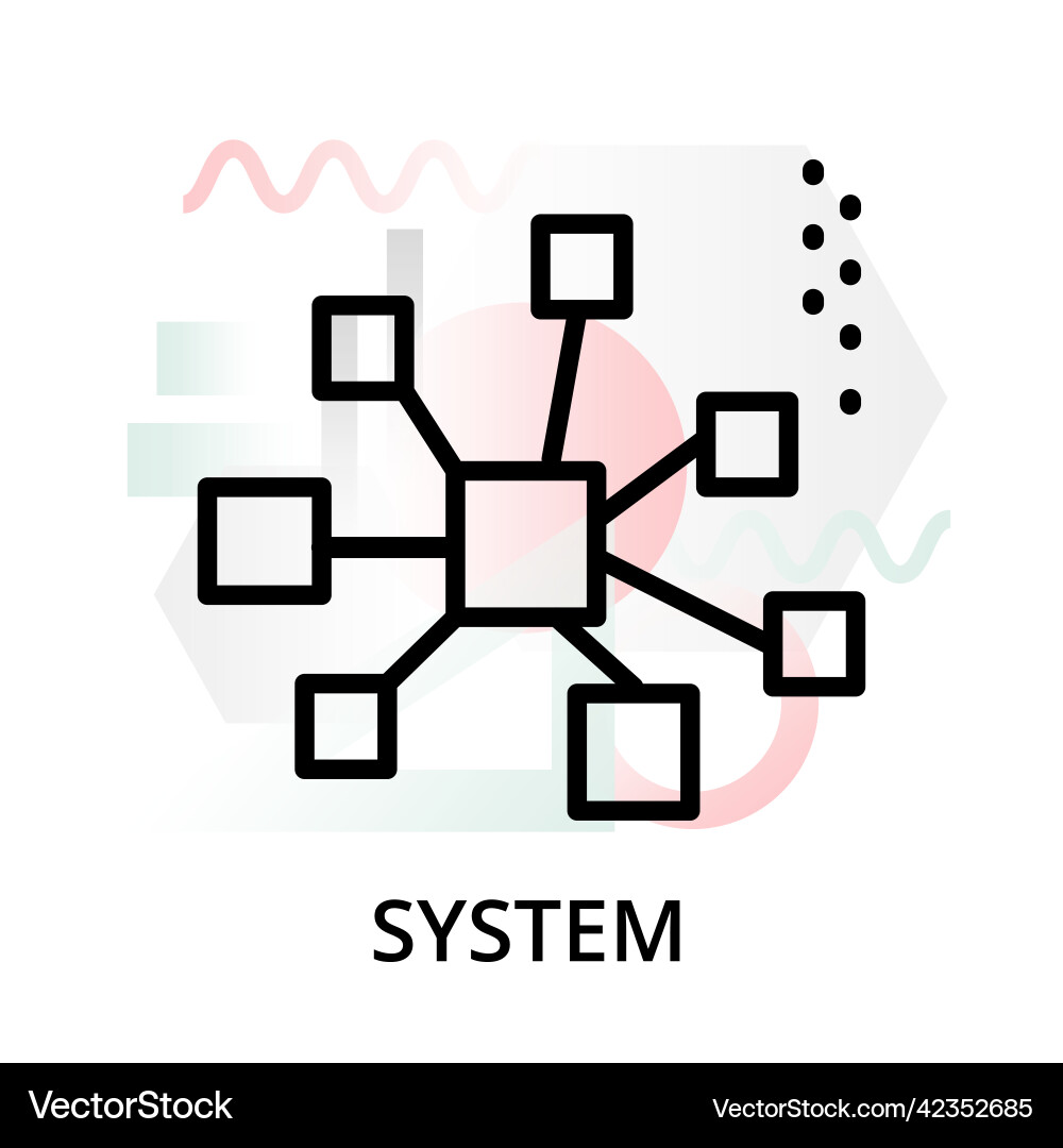System concept icon on abstract background System concept icon on abstract background vector image