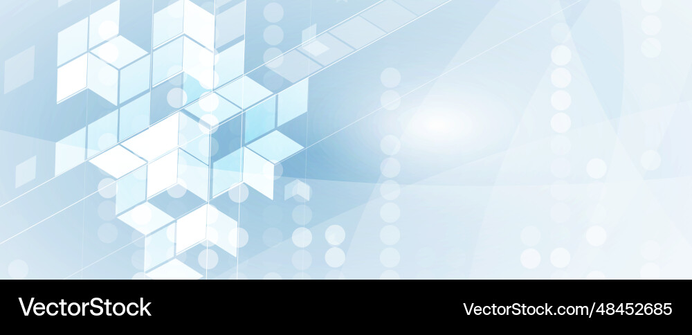 Technology banner design with hexagons abstract Vector Image