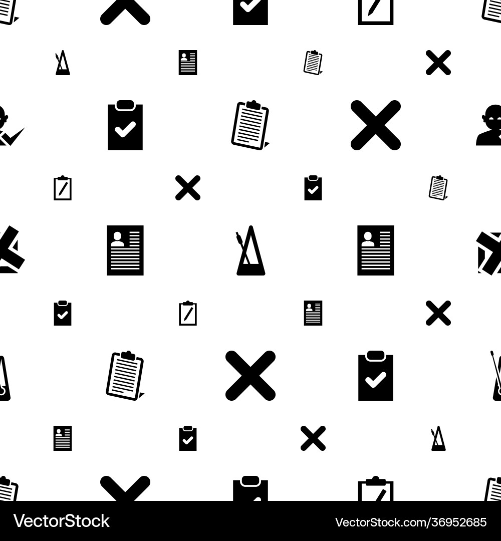 Tick icons pattern seamless white background Vector Image