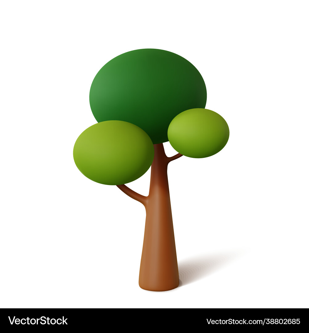 Tree isolated on a white background 3d rendering Tree isolated on a white background 3d rendering vector image