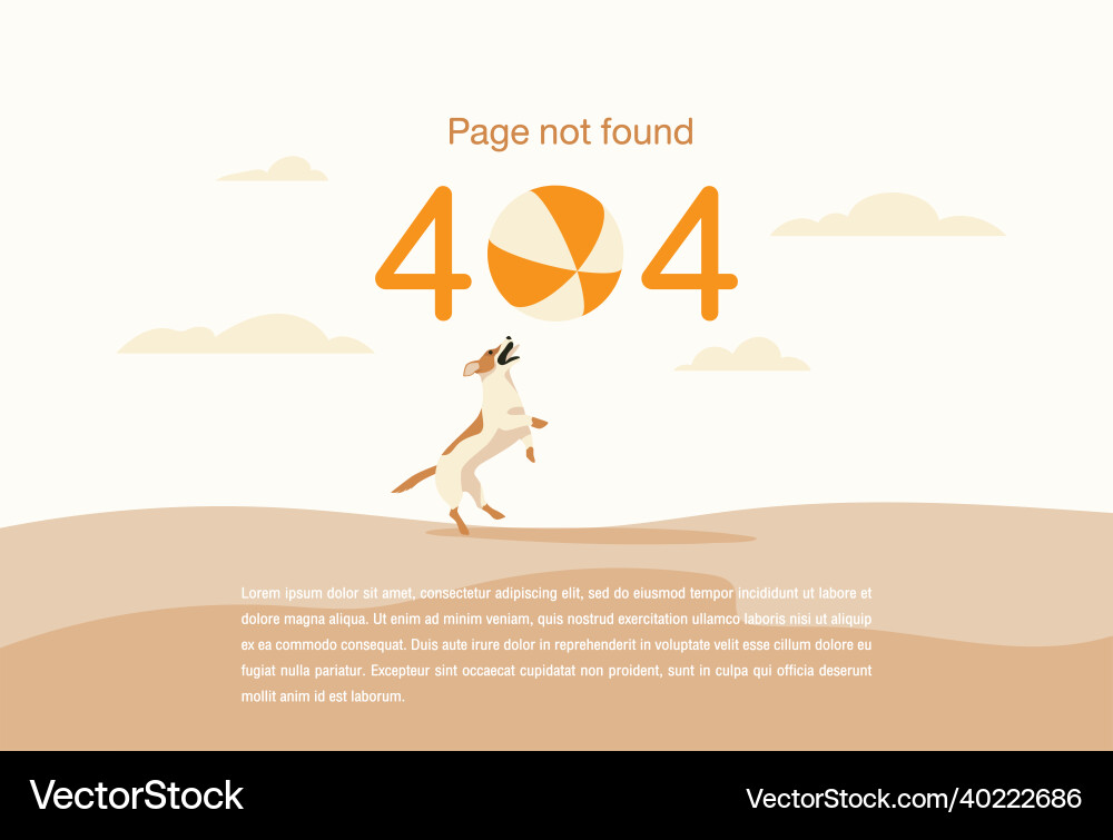 404 Error - Website Unavailable Vector Image