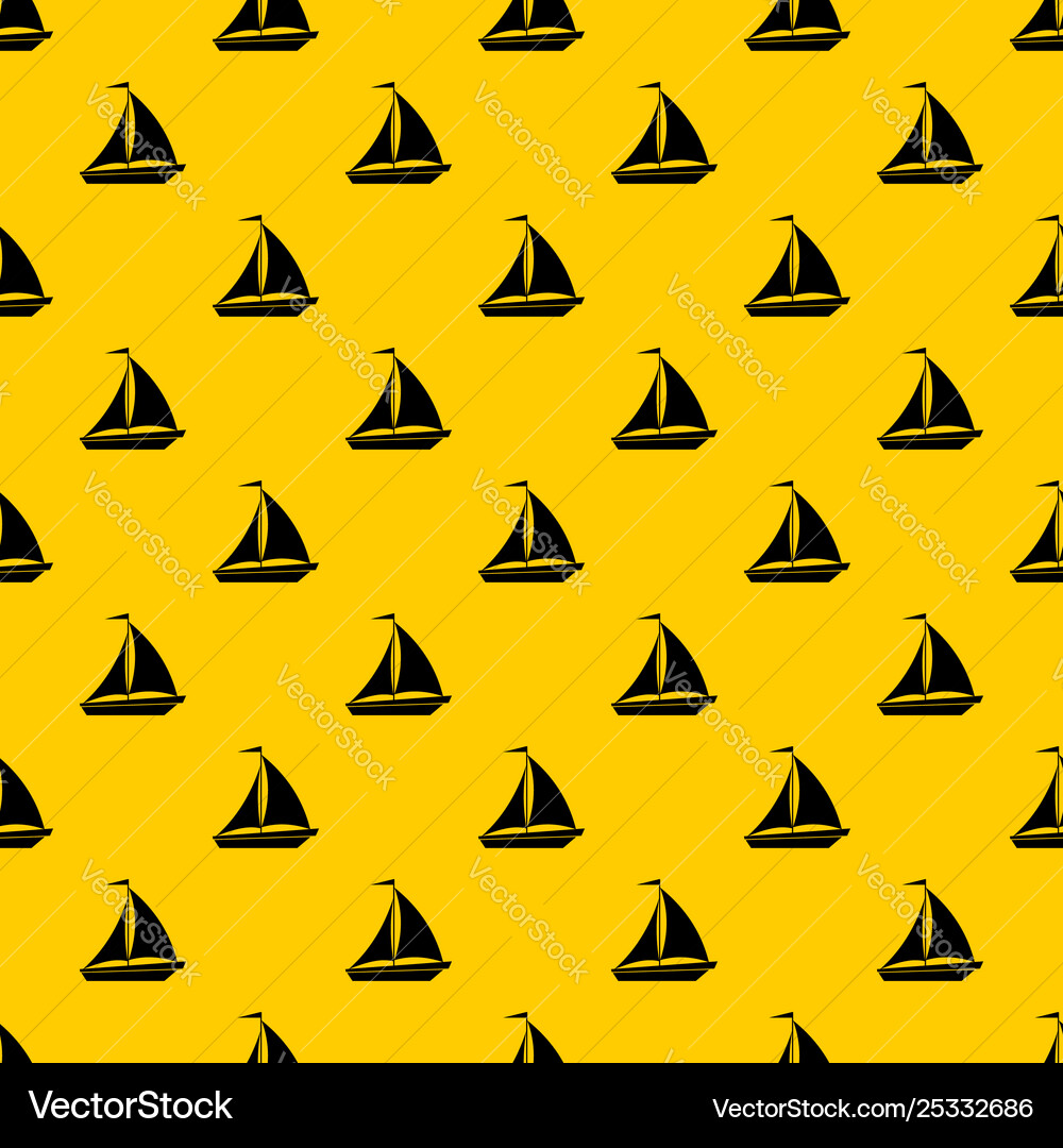 Boat with sails pattern Boat with sails pattern vector image
