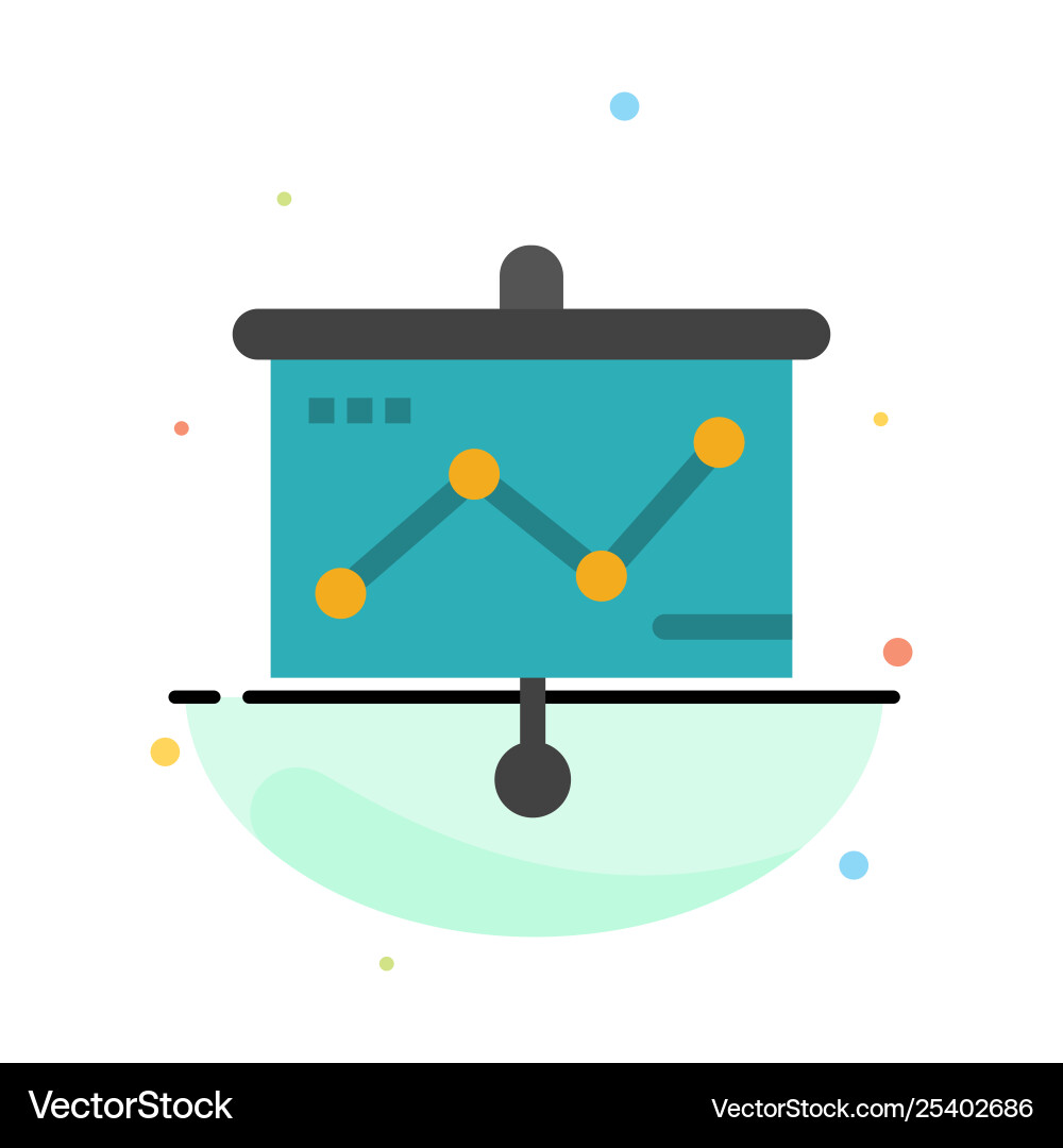 Chart presentation graph projector abstract flat Chart presentation graph projector abstract flat vector image