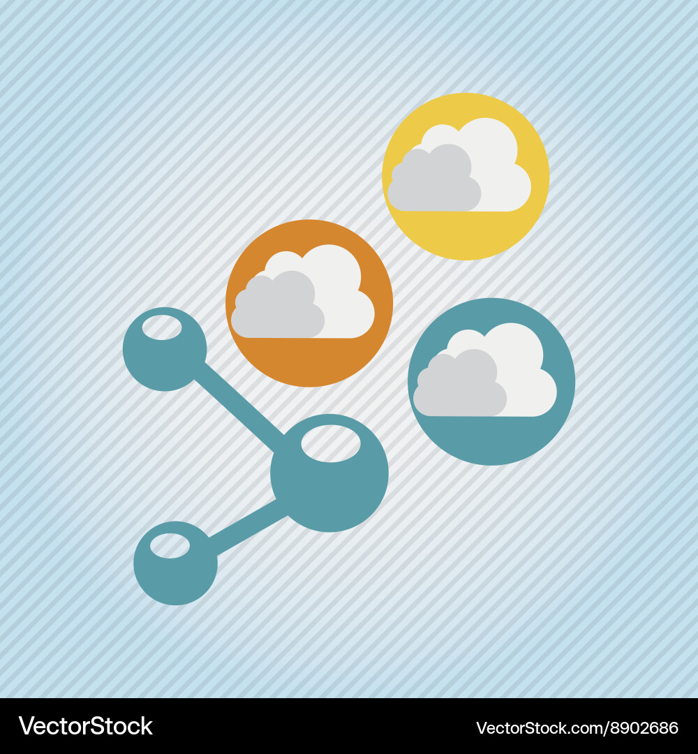 Cloud computing design Vector Image