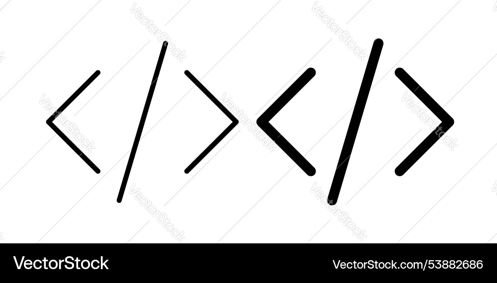 Code icon set Vector Image