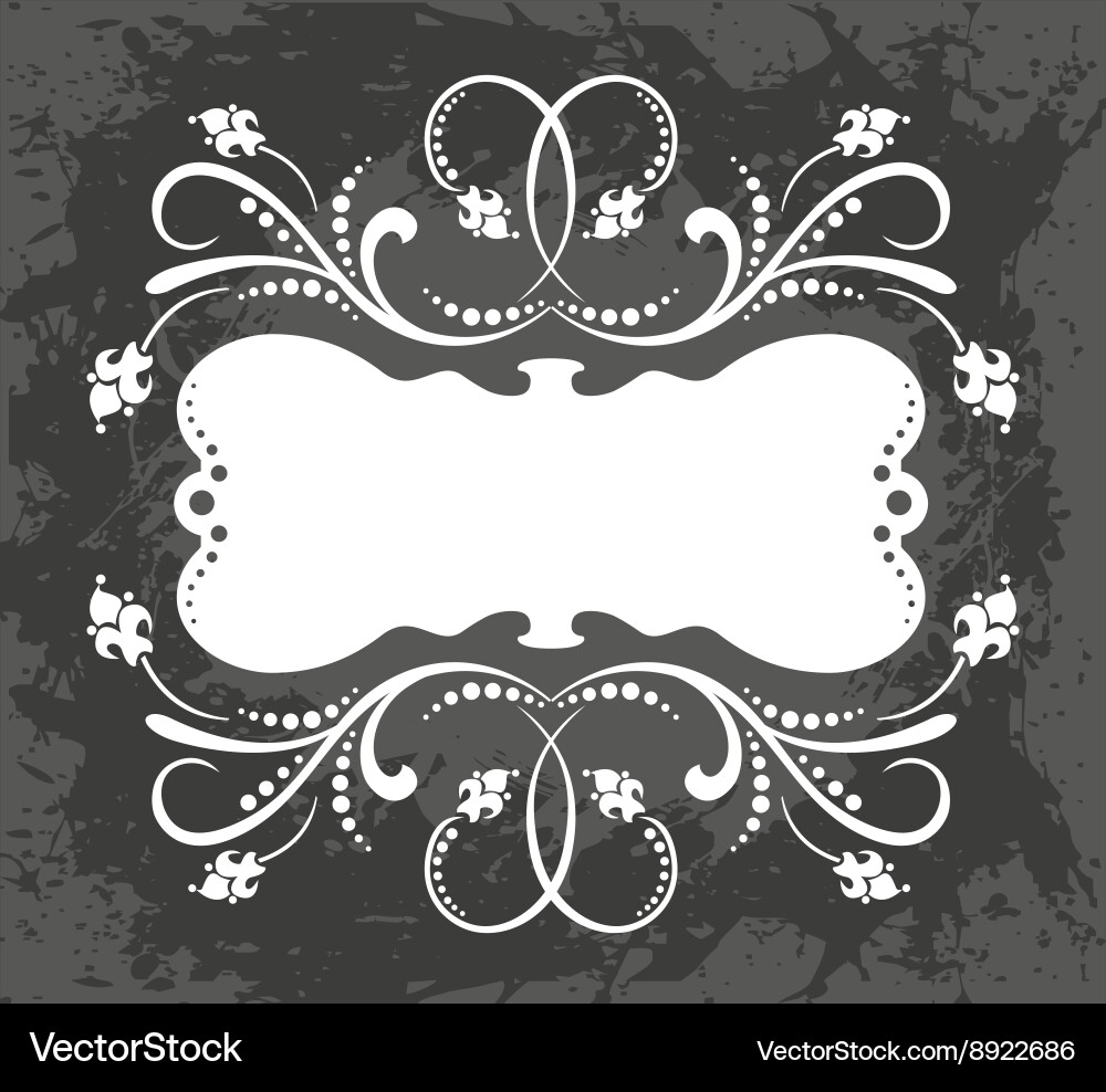 Decorative frame with pattern vector image