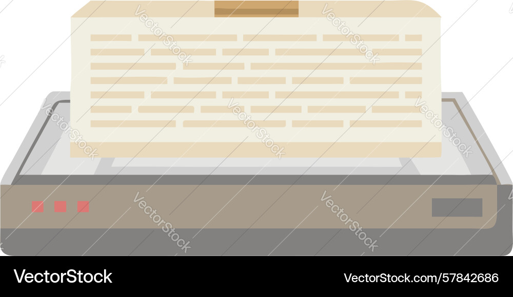 Desktop scanner document digitization copying vector image