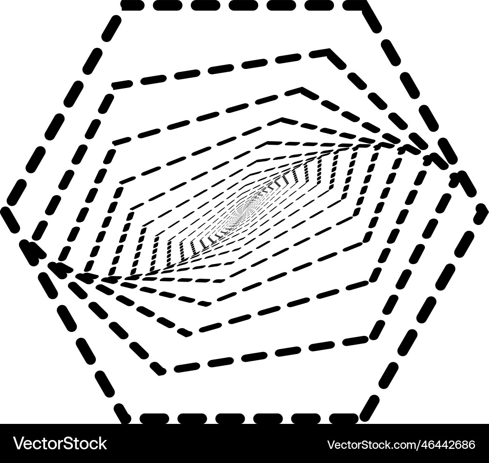 Dynamic hexagon shape Vector Image