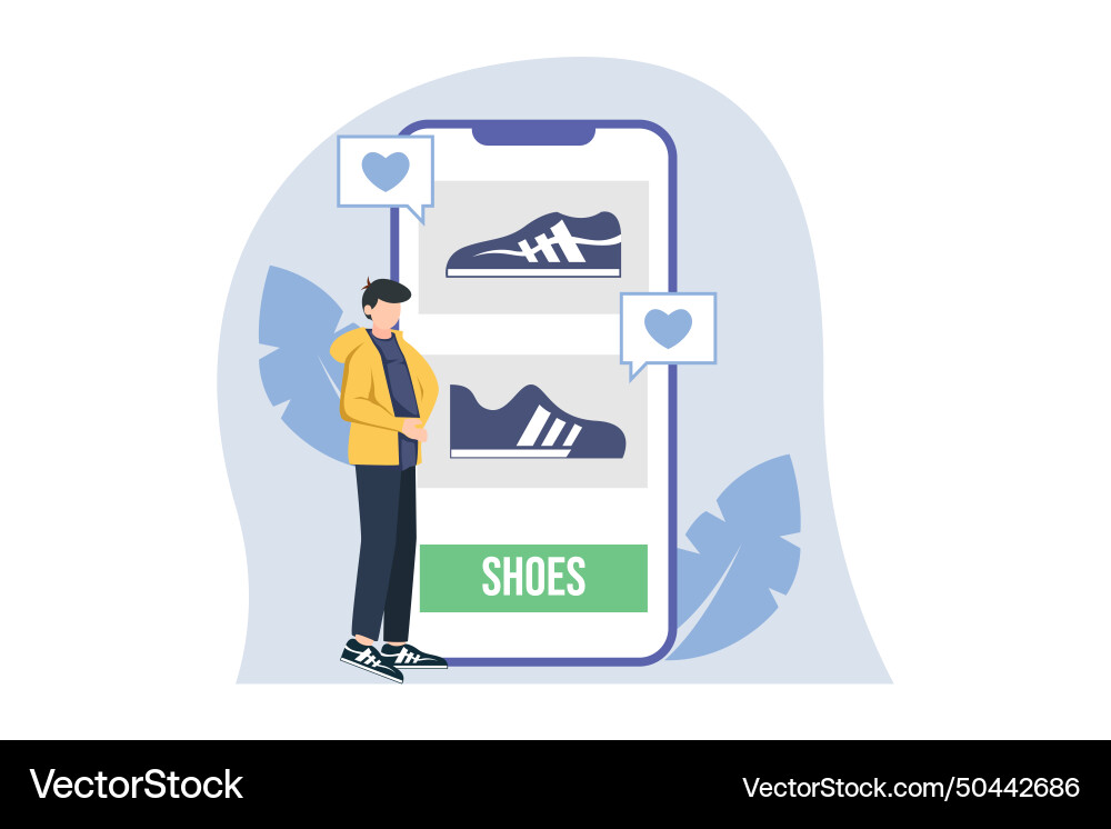 E Commerce Flat Design Royalty Free Vector Image