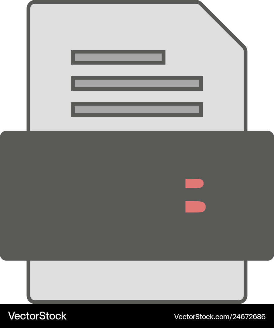 Emb file document icon Vector Image