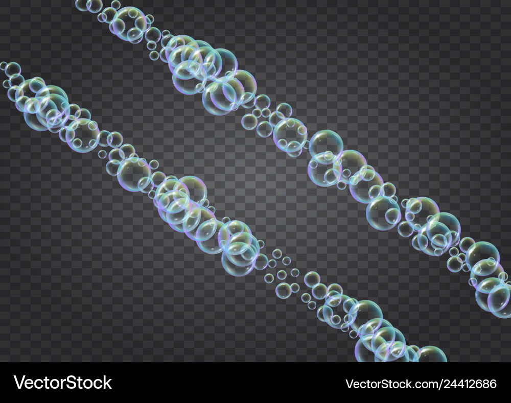 Fizz background with shampoo foam and soap bubbles Fizz background with shampoo foam and soap bubbles vector image