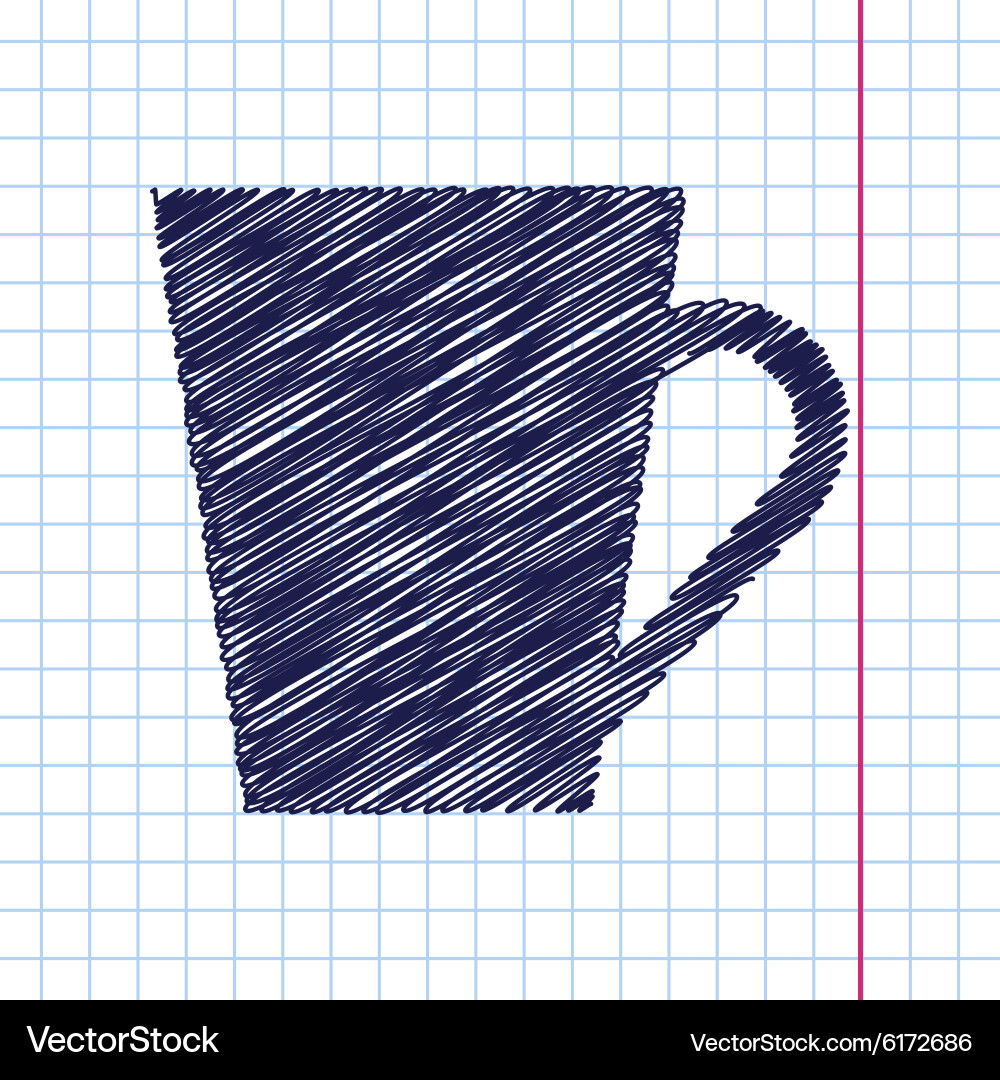 Flat color cups on shelf set Vector Image