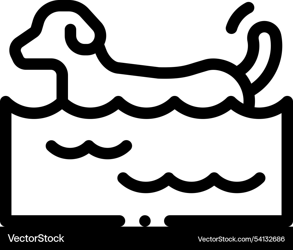 Hyena icon thin linear style design isolated Vector Image