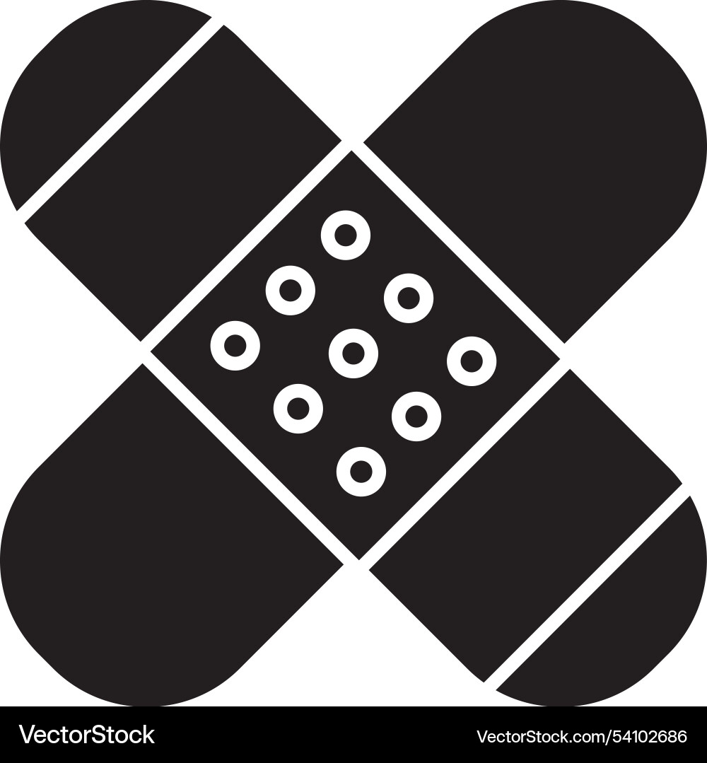 Patch glyph icon design Vector Image