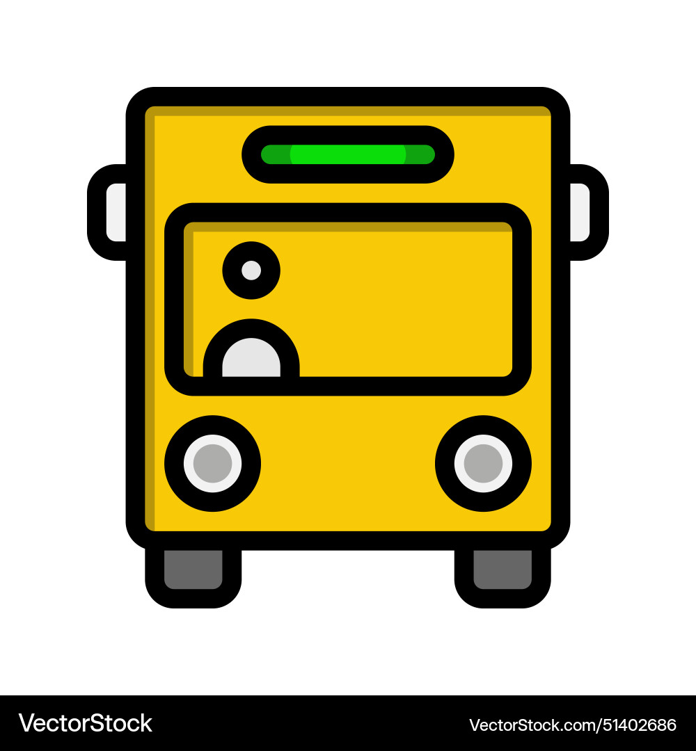 Pickup bus flat icon editable shuttle symbol Pickup bus flat icon editable shuttle symbol vector image