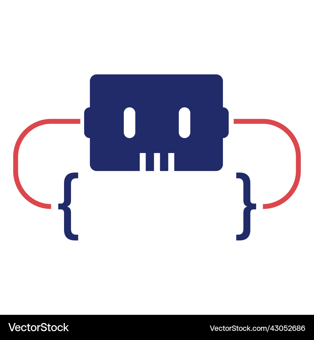 Programming brackets logo Programming brackets logo vector image