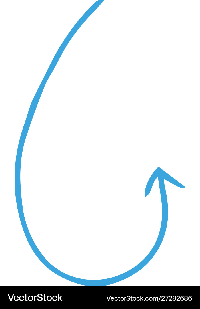 Red and simple thin arrow variation vector image