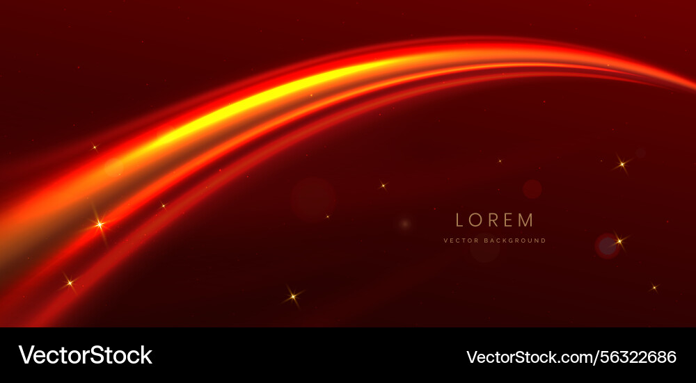 Red elegant glowing background with curve Red elegant glowing background with curve vector image