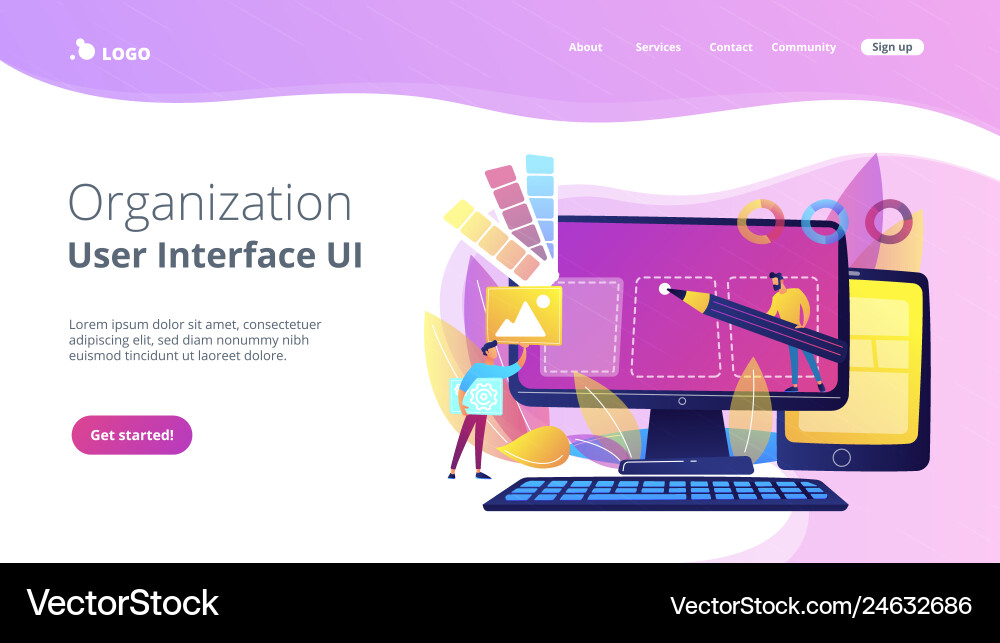 Web design development concept Web design development concept vector image