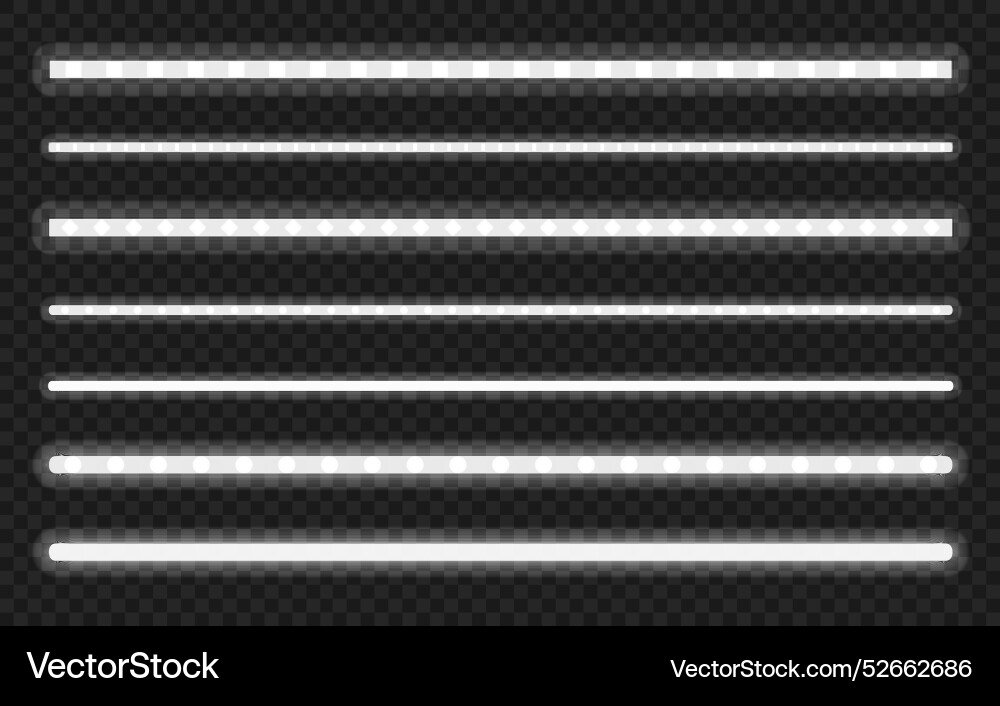 White neon led lamp fluorescent strip lighting White neon led lamp fluorescent strip lighting vector image